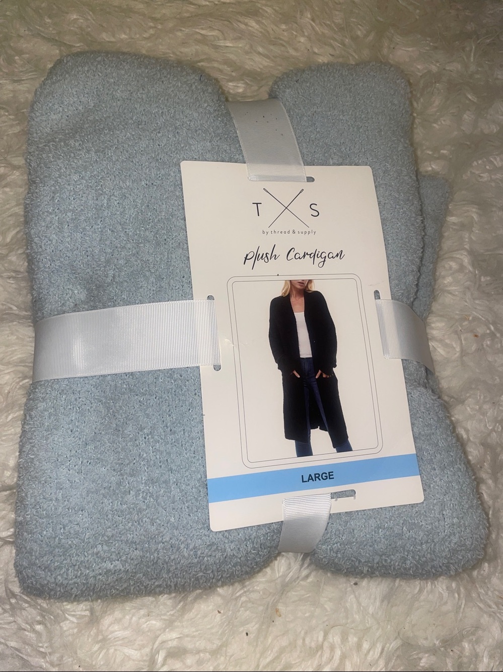 BNWT Thread & Supply Plush Cardigan in Grey Mist, size L